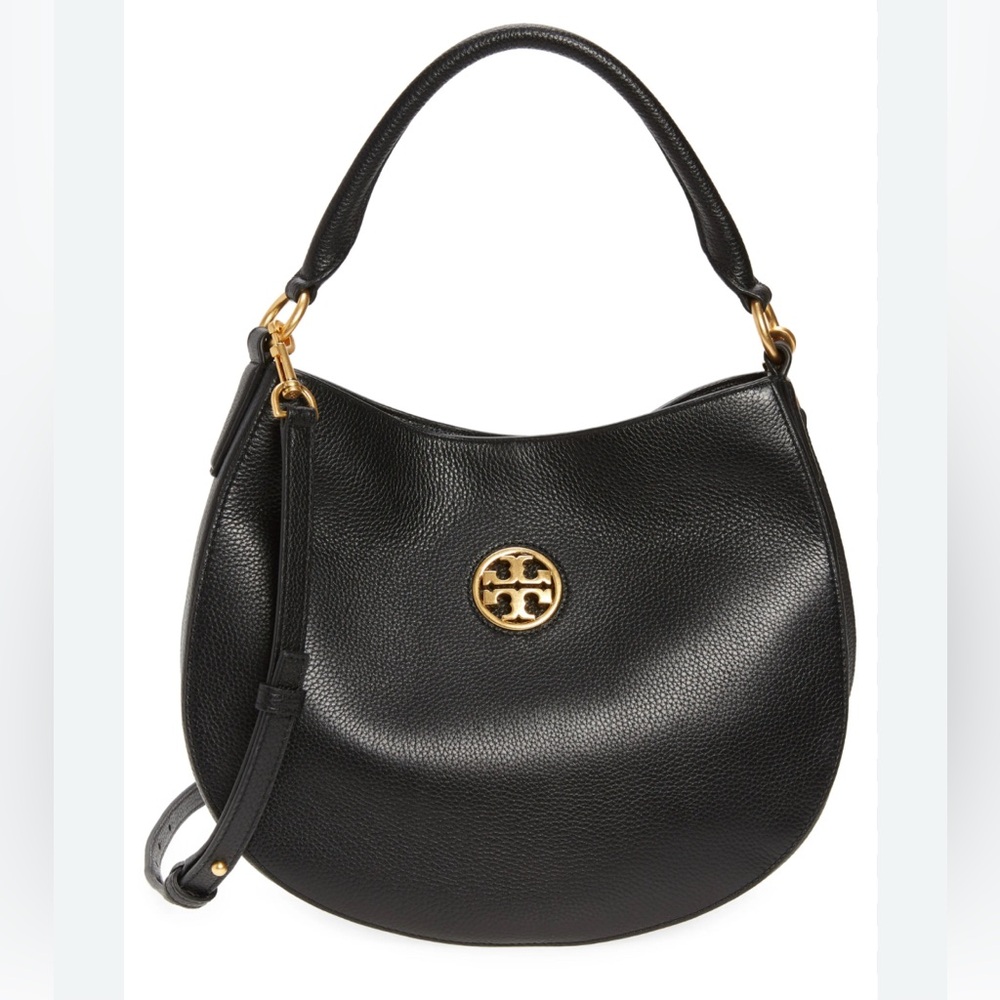 Tory Burch Black Leather Hobo Bag